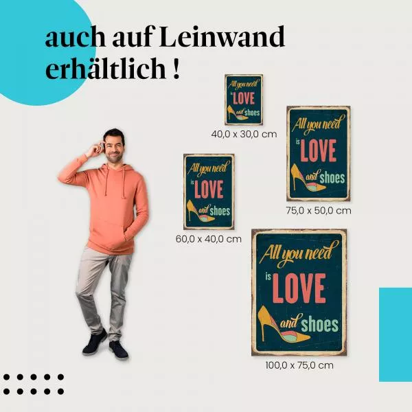 Liebe & Schuhe: Vintage-Poster | Postereck 0831 Liebe & Schuhe: Vintage-Poster | Postereck 0831